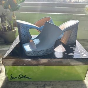 Sam Edelman Women's Blue Mules - Size 9